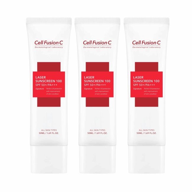 CELLFUSIONC Set of 3 Laser Sunscreen 100 SPF50+/PA+++ 50 ml