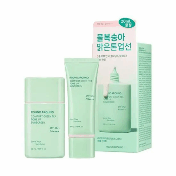 ROUNDAROUND Comfort Green Tea Tone-Up Sunscreen 50ml + 20ml Gift Set (2403)
