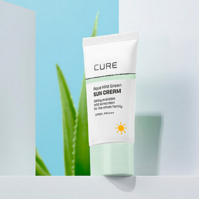 CURE Cure Aqua Mild Green Sunscreen 40ml - Image 2