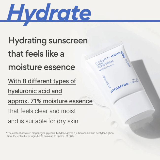INNISFREE Hyaluron Moisture Sunscreen SPF50+PA4+ 50 ml - Image 3