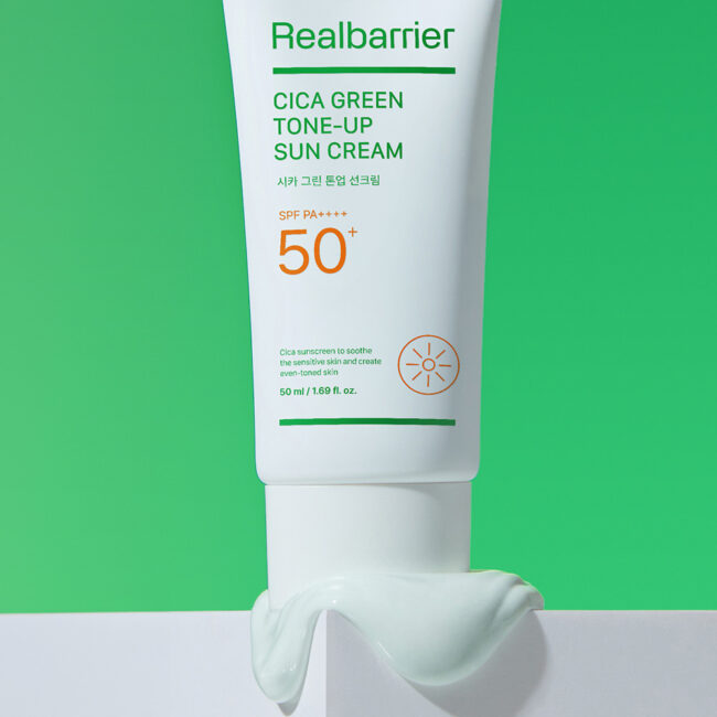 ATOPALM Real Barrier Cica Green Tone-Up Sun Cream Sunscreen Lotion 50 mL - Image 2