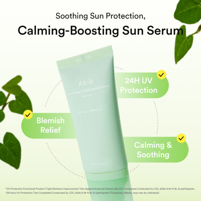 ABIB Heartleaf Mild Sunscreen Relief Tube - Image 2