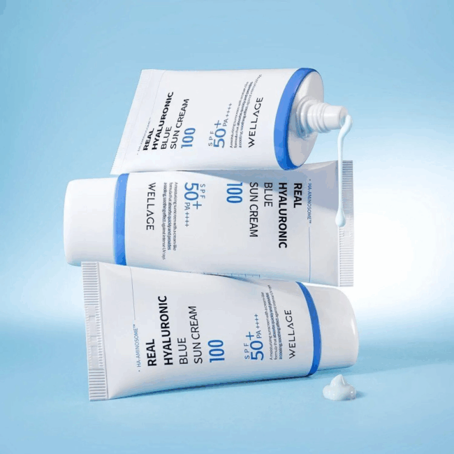 WELLAGE REAL HYALURONIC BLUE SUN CREAM 50ml - Image 3